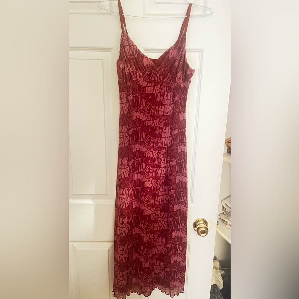 Vintage 90’s dress w love pattern